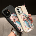 ZeroQiQi for OPPO A18 A38 Back Cover Lovely Girl Silver Lens Protection Edge Soft Rubber Mobile Phone Cases. 