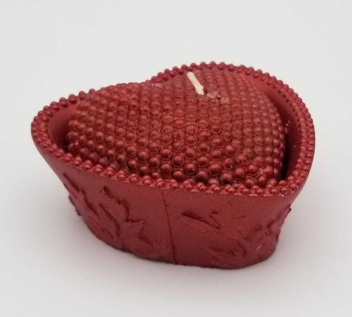 RED COLOR HEART SHAPE CANDLE ANNIVERSARY CELEBRATION CANDLE