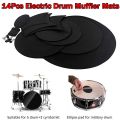 Noise Reduction Drum Mute Pads Easy Install Foam 14Pcs Set Drumming Practice Pads Rubber Practice Accessories Rubber Foam Pad. 