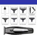 SHINON SH-2581 PROFESSIONAL TRIMMER WITH DIGITAL DISPLAY AND 6 DIFFERENT SIZES COMB 120 MIN BATTERY PERFORMANCE BEST QUALITY PRODUCT FOR MEN. 