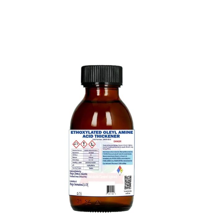 Purge Acid Thickener 125ml - Oleyl Amine Ethoxylate - For Manufacturing Acid based Tiles and Toilet Cleaners - Non Ionic Surfactant