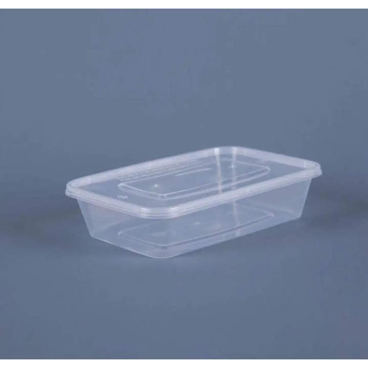 PACK OF 10 DISPOSIBLE 500 ML PLASTIC BOX WITH MICRO WAVE OVEN USE