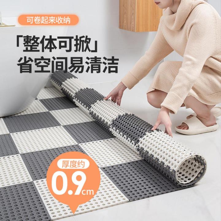 Shower Room Toilet Floor Mat Bathroom Non-Slip Mat Hollow out Stitching Water-Proof Bath Foot Mat Swimming Pool Home