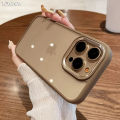 Original Transparent iPhone 16 Pro Max Back Case Cover, iPhone 16 Pro Max Cover with Camera Stainless Steel Metal Ring and Shockproof Bumper (Desert Titanium). 