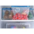 Pack of 4 Food Storage Freezer Bags With Zip lock Slider Airtight And Leak-Proof Plastic 1 Liter Kg Each. 