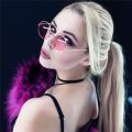 Trendy Circle glasses Reflective Fashionable Disco-inspired Round sunglasses Unisex Hippie-style Metal sunglasses for Summer Music festivals Beach vacations Street style Fashion influencers. 