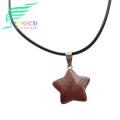 Epoch Natural Stone Pendant Necklace Stylish Natural Stone Star Pendant Necklace Adjustable Black Rope Hypoallergenic Clavicle Necklace for Women Girls Fashion Jewelry Gift Women Pendant Necklace. 