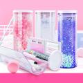 【FUN LIVE】 Multi-Function Pencil Case Large Capacity Pencil Cases Quicksand Translucent Cylindrical Pen Box With Calculator Kids Stationery. 