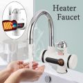 Instant Electric Water Heater tap Faucet, Tankless Geyser Heating Tab with Digital Temperature Display, ABS Body Shock Proof, Auto Electric Geezer, Water Geezar for Kitchen and Bathroom Accessories, AC 220V 3000W Under Inlet instant hot water tap. 