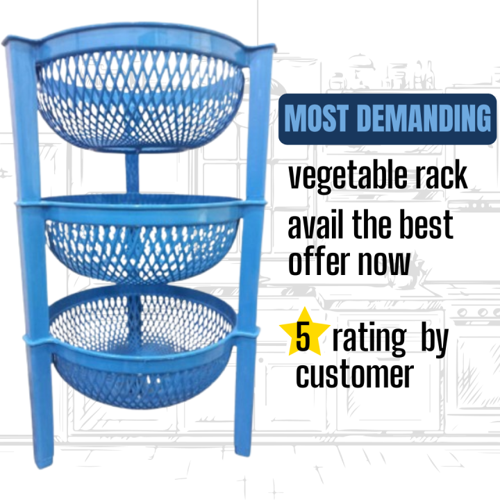 Layered Vegetable Rack vegetable rack - basket stand for kitchen - 3 layer basket -vegetable ...