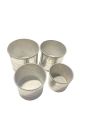 Silver Steel Ice Making Round Shape Bowl For Freezer Pack Of 4 High Quality. 