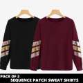 TAG ONE GARMENTS    11.11 PACK OF 2 SEQUENCE PATCH SWEAT SHIRTS. 