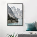 Mountain Lake Scenery Canvas Painting Living Room Wall Art Picture Poster Decor. 