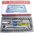 40-Piece Motorcycle Repair Tool Kit with Wrench Combination Set for Comprehensive Vehicle Maintenance. 