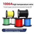10M UL10064 FEP Wire Ultra Fine (No scroll) 40/36/34/32/30/28/26 AWG PTFE Plastic Solder High Conductivity Copper Line. 