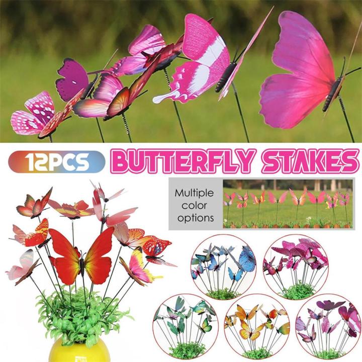 Fluttering Garden Butterflies Whimsical Garden Decorations Outdoor Garden Decor Butterfly Garden Stakes Patio Decorations