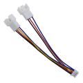 Fan Power Cable 12cm PH2.0 Small 4Pin to Double 3Pin/4Pin PVC Fan Cable Power. 