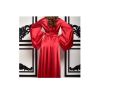 100% Pure Satin Silk Hot Sexy Honeymoon robe gown for women, night suit, sleep wear, night dress, night wear, ladies nighty for girls,sexy nighty for women, silk gown night wear for women (Red). 