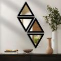 Triangular Shape Acrylic Wall Mirror for Decoration | Wall Decoration Items | Wall Décor | Home Decoration Items | Home Décor | Home Accessories | Home Decoration Items for Drawing Room | Home Decoration Items for Bed Room | Home Decoration Items for Wall. 