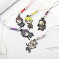 s 1 Piece High Quality Metal Anime Demon Slayer Mobile Phone Charm Cartoon Keychains Lanyard Bag Decoration Strap. 