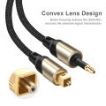 CableCreation (15.24m) (50 ft) Toslink Male to Mini Toslink Male Digital SPDIF Audio Optical Fiber Cable 24K Gold Plated Compatible with Audio, iMac, Mac Pro&More. 