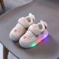 운동화 Lovely Girl shoe Led Lights Shoe High Quality Girl Boy Soft Bot Sneakers Soft Glowing Shoe Little Bear kid shoe tennis shoes. 