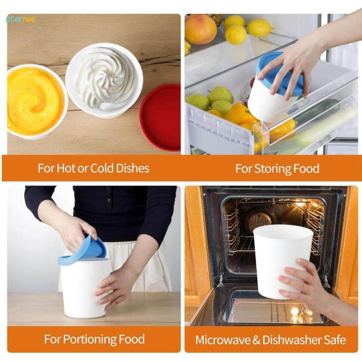 Ice Cream Pint Cup Multifunction Reusable Ice Cream Pints Containers and Lids for Homemade S blue
