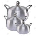 Silver Pots Silver Steel Set ( 3 Pieces Set ) Silver Cooking Pot Set  (16cm to 21cm) Silver Cookware Pot Cooking Pots Set New Design Best Quality (1-3). 