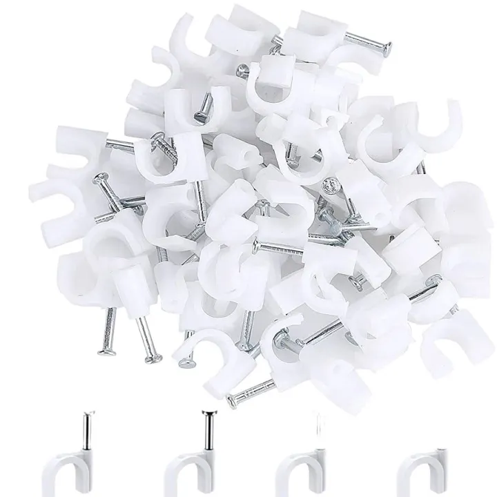 Fiber%20Optic%20Wall%20Fixing%20Wire%20Flat%20Cable%20Clips%20with%20Nail%20Steel/Clip%20Cable%20PVC%20Wire%20Cable%20Clip%20Nail%20Clip%20Wire%20Organizer%20Nail%20Mount%20Cable%20Clamp%20100%20Pcs%20/%20Pkt%20-%20Image%202