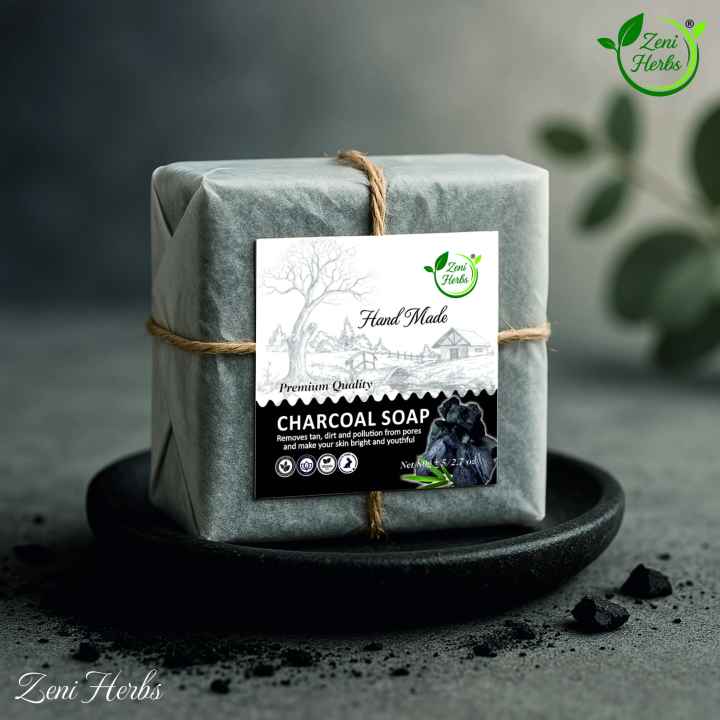 Zeni Herbs Charcoal Face Soap – 80gm | Deep Cleansing, Anti-Acne, Anti ...