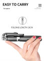 3 IN 1 R1 (WITHOUT LIGHT & WITH LIGHT) Wireless Selfie Stick Tripod Stand and Bluetooth Shutter Videos Photography Traveling. 