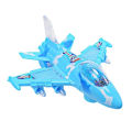 Flash Electric Airplane Plane Fighter Kids Play Music Lights Toy - Blue. 