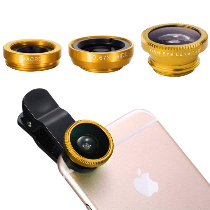 Smartphone Camera Lens Kit – Fisheye, Wide Angle, Macro Lens Combo ...