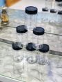 Spice Jar / Fridge Door Spice Jar / Shelf Jar / Masala Storage Jar 6 pieces set ( Black size 200 ml). 