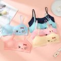 Click4she Teen Girls Soft & Comfortable Padded Cotton Sports Bra for Girls Solid Color Teenagers Vest Tops Children Clothes Cotton Child Training Bra for kids 8-12years. 