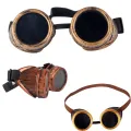 Cosplay Vintage Victorian Rivet Gothic Steampunk Unisex Cool Men Women Welding Goggles Cosplay Vintage Glasses Eyewear. 
