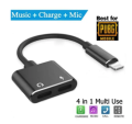 2-in-1 Lightning Splitter Adapter for iPhone 7+ – Audio and Charging, No B. 
