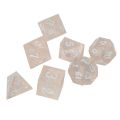 7Pcs DND Dice Set Beautiful Dice for Roleplaying Games Dungeon and Dragons Table Board Roll Playing Transparent Pink. 
