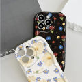 Hontinga for Vivo Y100 5G Back Cover Multicolor Flower Cream Texture Phone Case Wavy Edge Soft Silicone Cover. 