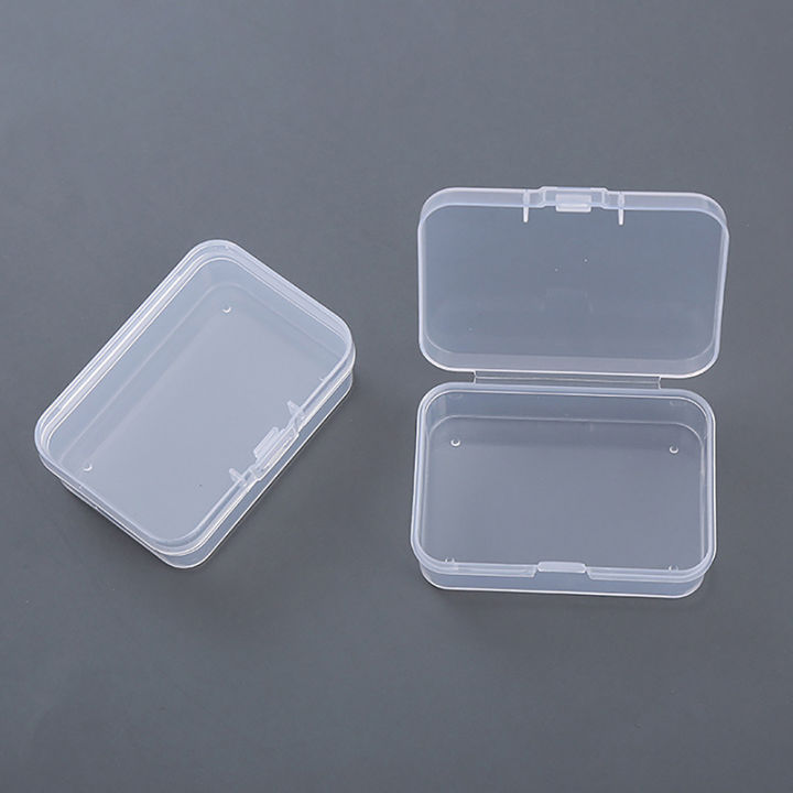 2PC Transparent Plastic Storage Jewelry Box Container For Beads Earring ...