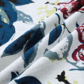 OIMG Vintage Women Loose Cotton Dress Ethnic Floral Print Pockets Short Sleeve Casual Midi Long Dress White. 