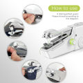 Sewing Machine - Handheld Electric Stitch -, Fabric, Home & Travel Use - Hand Sewing Needlework Fabrics & Clothes - Handy Stapler. 