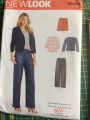 New Look K6351 sewing pattern trouser, skirt, jacket & top sz US 10-22 unused. 