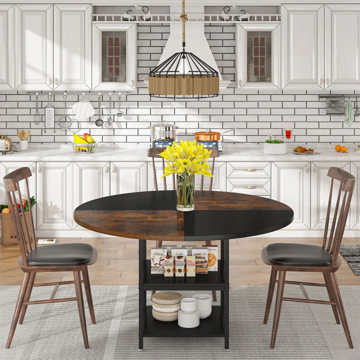 Round%20Dining%20Table,%2047"%20Kitchen%20Dinner%20Table%20with%20Storage%20Shelf%20-%20Image%205
