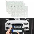 3pcs Nanofilm License Plate Sticker Waterproof Invisible Digital Sticker Reflective Digital Number Label Car Decorative Supplies. 