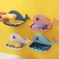 Fish Shape Soap Dispenser Stand Case Tray Plastic Bar Soap Sponge Holder, Soap Dishes For Shower Tub Kitchen And Bath. 