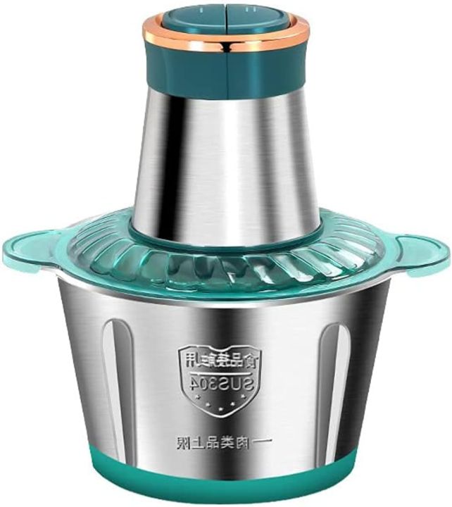 Electric Meat Grinder, Food Processor 2L 3L , Stainless Steel Meat Mixer Food Chopper for Meat, Vegetables, Fruits and Nuts with 4 Sharp Blades,Stainless Steel Food Grinder for Meat