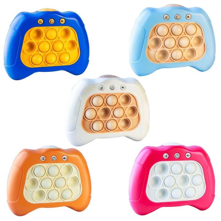 Quick Push Electronic Pop Light Up Games, Decompression Breakthrough Puzzle Game Machine, Squeeze Poppet Sensory Push Pop Bubble Toy, Push Button Toy for Kids Girl Boy Birthday Gift