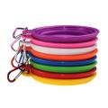 Portable  Dog Feeding Bow& Silicone Folding Water Food Container Silicone&Travel Bowls Collapsible Pet Accessories. 