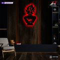 ZF Anime vegeta – goku Cartoon 3D Wall Art Design LED Wooden 7mm Zrk Imported Sheet Backlight Lamp, Game Lovers Kids Room Decorative for Living Room, Bedroom, Multicolour. 